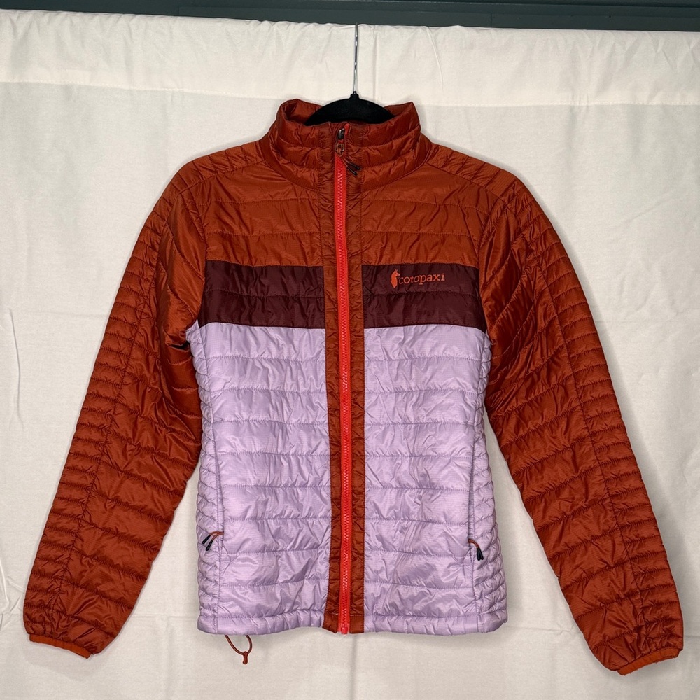 Cotopaxi Women's Puffer Capa Jacket - Rust and Lilac
